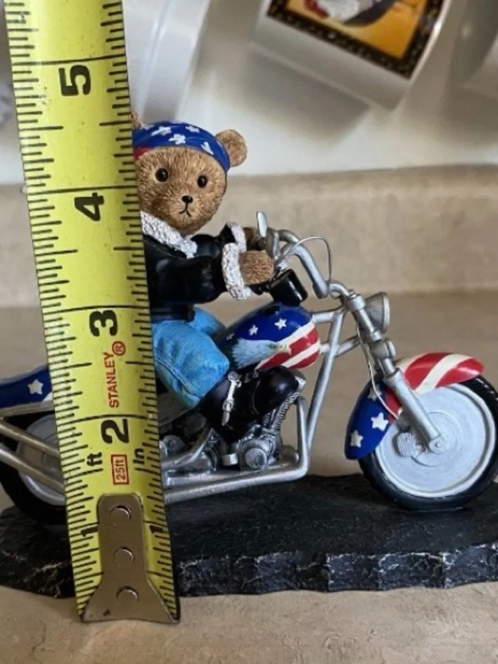 Vintage Faithful Fuzzies Bear To Be Wild Motorcycle Biker Limited Edition Decor
